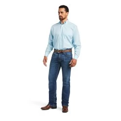 Ariat Wrinkle Free Solid Pinpoint Oxford Classic Fit Shirt -Ariat 10040586 full