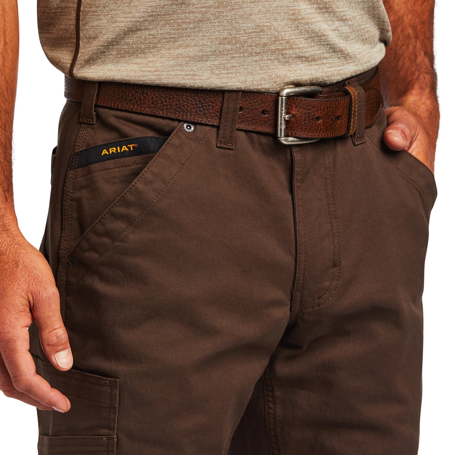 Ariat Rebar M5 Straight DuraStretch Washed Twill Dungaree Straight Leg Pant 7 Ariat Rebar M5 Straight DuraStretch Washed Twill Dungaree Straight Leg Pant - Image 5