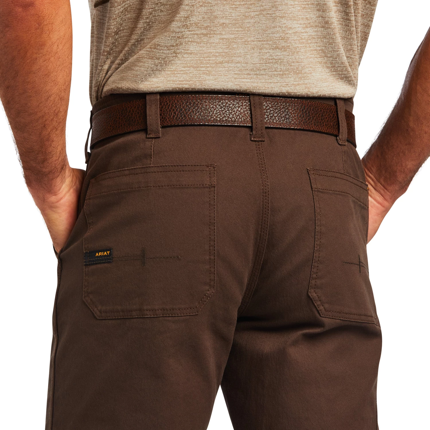 Ariat Rebar M5 Straight DuraStretch Washed Twill Dungaree Straight Leg Pant 4 Ariat Rebar M5 Straight DuraStretch Washed Twill Dungaree Straight Leg Pant - Image 2