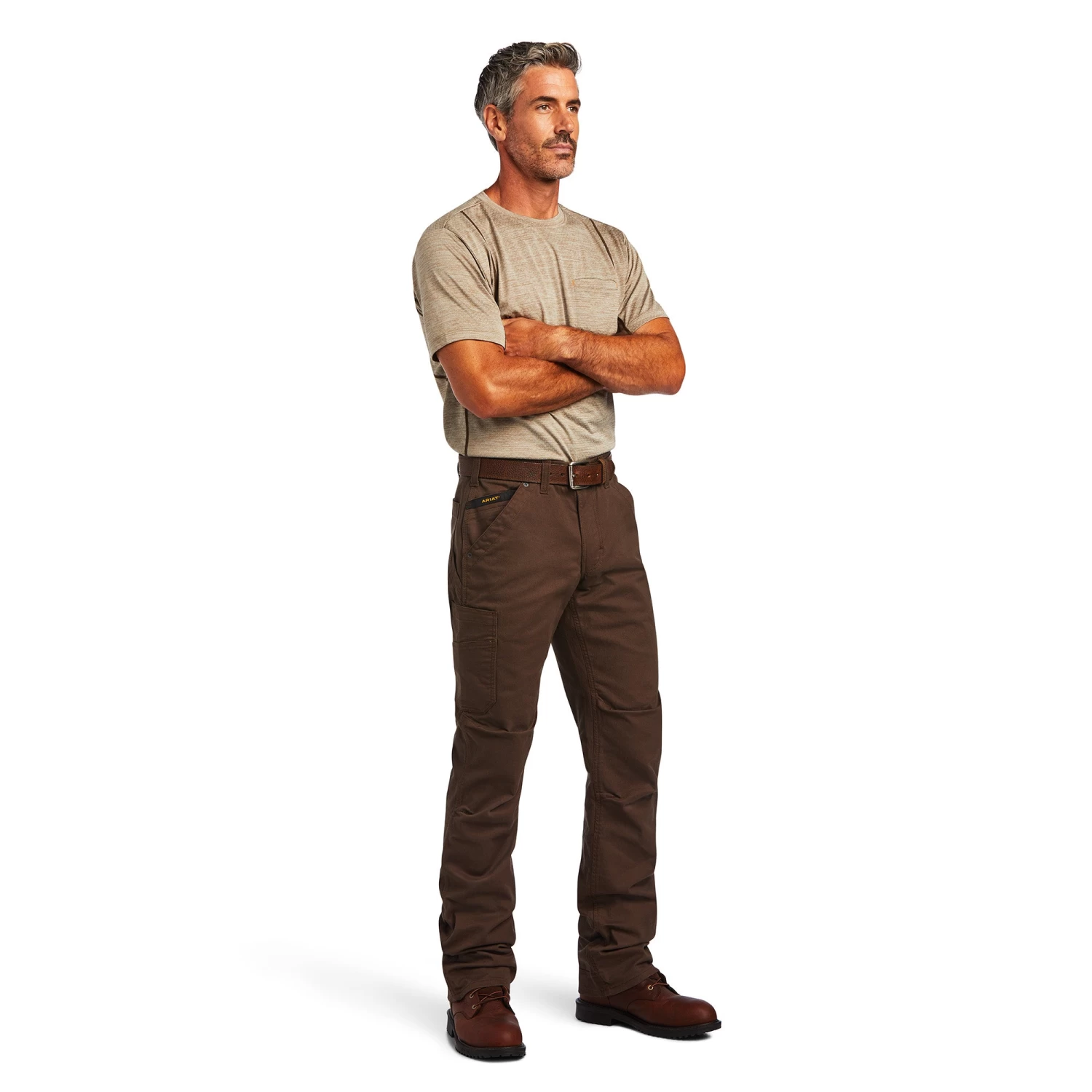 Ariat Rebar M5 Straight DuraStretch Washed Twill Dungaree Straight Leg Pant 6 Ariat Rebar M5 Straight DuraStretch Washed Twill Dungaree Straight Leg Pant - Image 4