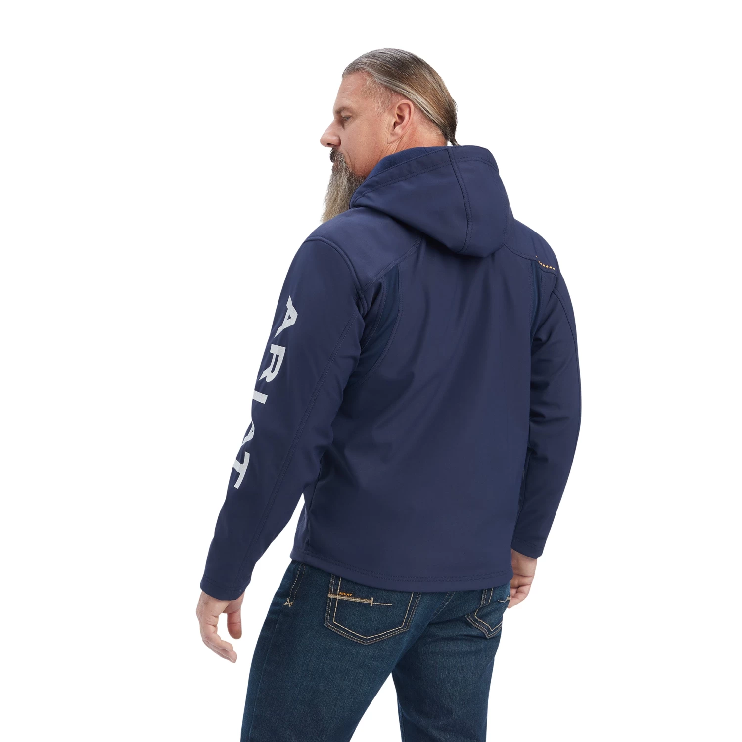 Ariat Rebar Stretch Canvas Softshell Hooded Logo Jacket 4 Ariat Rebar Stretch Canvas Softshell Hooded Logo Jacket - Image 2