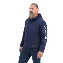 Ariat Rebar Stretch Canvas Softshell Hooded Logo Jacket