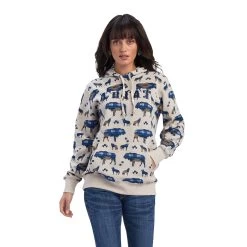 Ariat REAL Allover Print Hoodie 11 Ariat REAL Allover Print Hoodie -Ariat 10041657 front