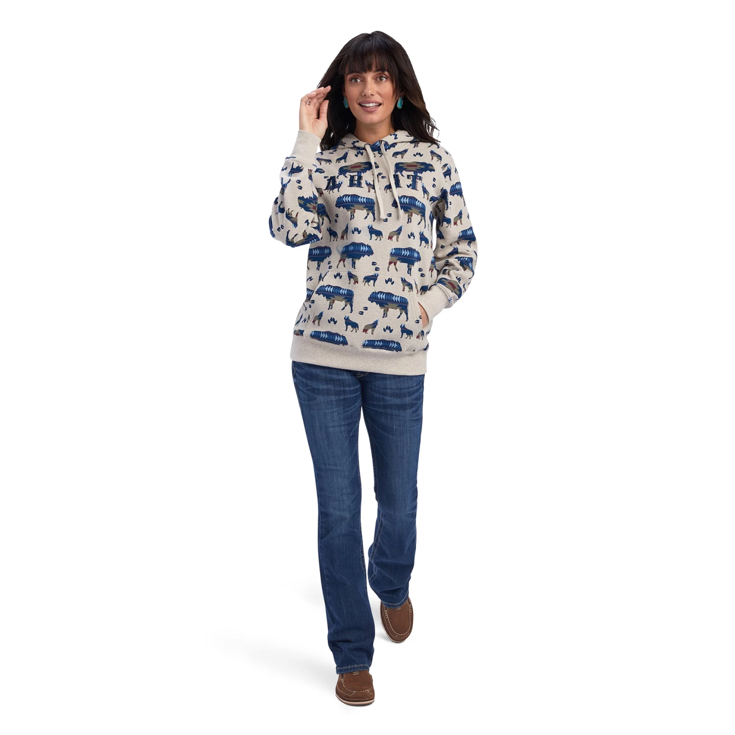 Ariat REAL Allover Print Hoodie 8 Ariat REAL Allover Print Hoodie - Image 6