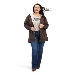 Ariat REAL Sherpa Lined Long Full Zip Hoodie -Ariat 10041807 full plus