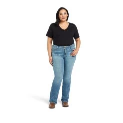 Ariat REAL Mid Rise Arrow Fit Esmeralda Straight Leg -Ariat 10042183 full plus