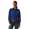 Ariat Rebar Half Button Workshirt 1 Ariat Rebar Half Button Workshirt -Ariat 10042855 front cobaltcopy