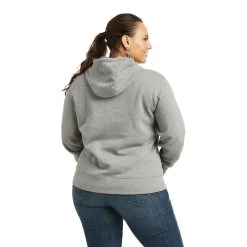 Ariat REAL Arm Logo Hoodie -Ariat F21 WMS WEST 10037579 back plus