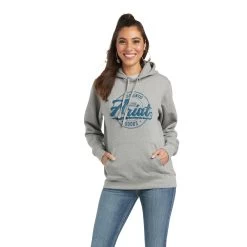 Ariat REAL Arm Logo Hoodie -Ariat F21 WMS WEST 10037579 front