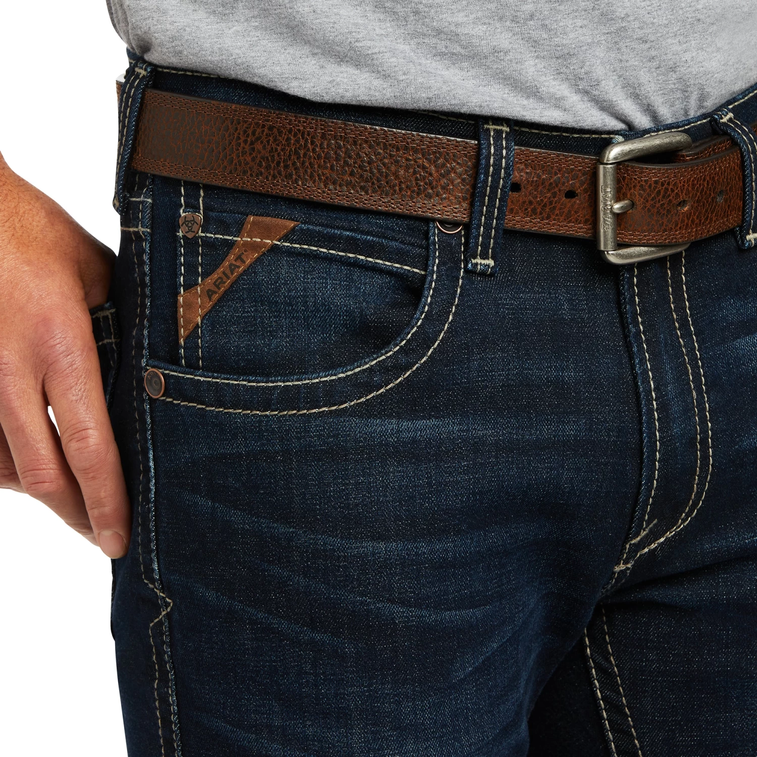 Ariat M5 Straight Stretch Marshall Emb Stackable Straight Leg 6 Ariat M5 Straight Stretch Marshall Emb Stackable Straight Leg - Image 4