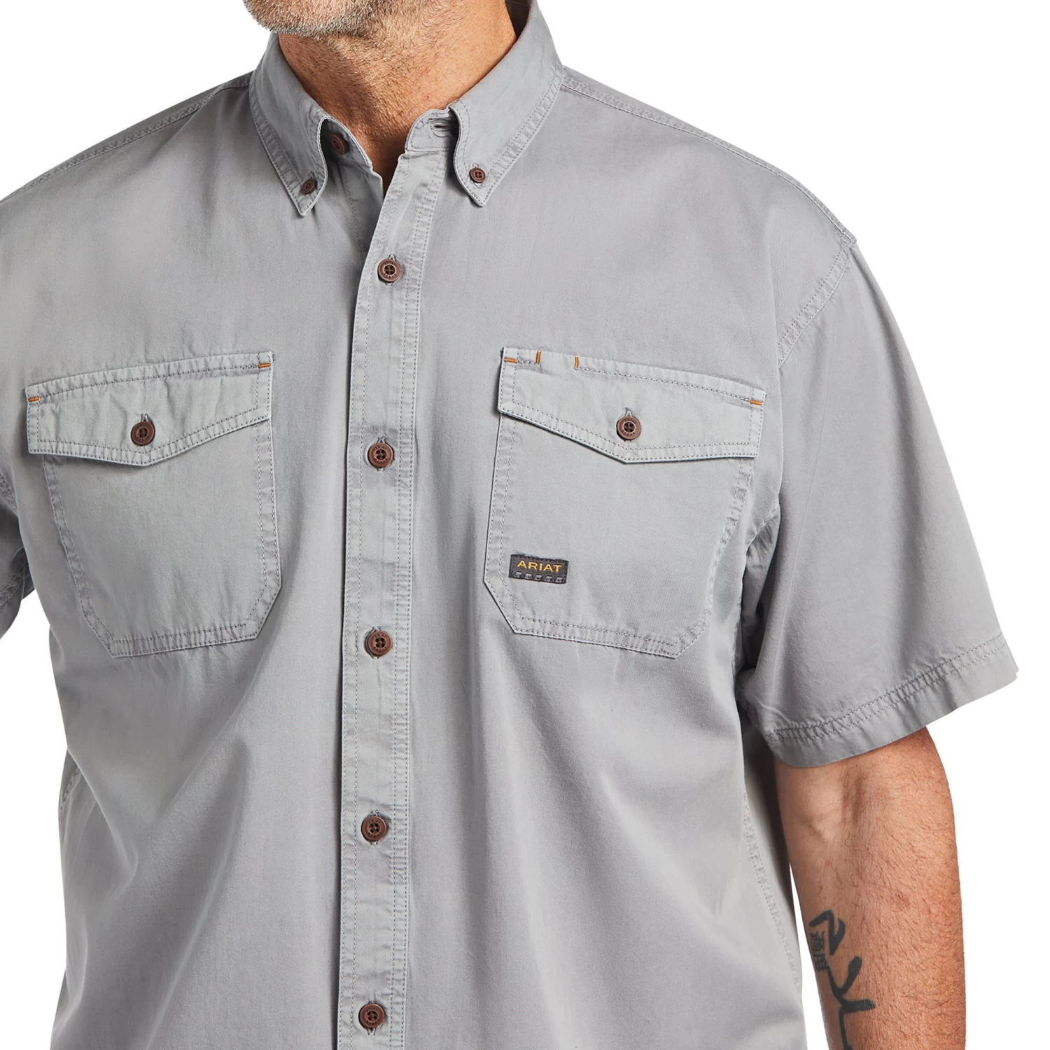 Ariat Rebar Washed Twill Work Shirt 5 Ariat Rebar Washed Twill Work Shirt - Image 3