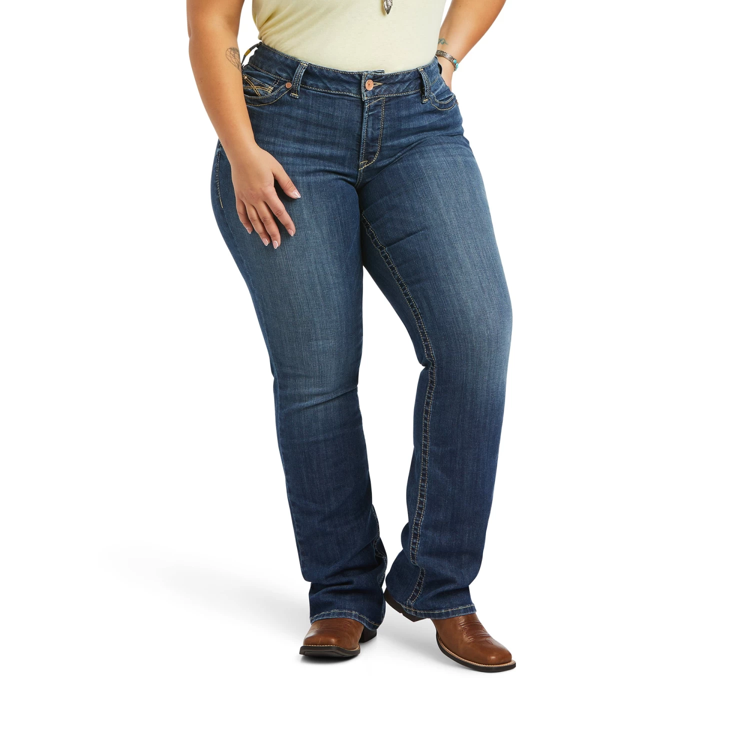 Ariat R.E.A.L. Mid Rise Arrow Fit Virginia Boot Cut 3 Ariat R.E.A.L. Mid Rise Arrow Fit Virginia Boot Cut