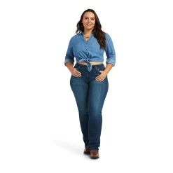 Ariat R.E.A.L. Mid Rise Candace Straight Leg -Ariat S22 WMS WEST 10039608 full plus