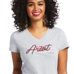 Ariat REAL Logo Script Classic Fit Tee -Ariat S22 WMS WEST 10039787 detail01