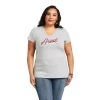 Ariat REAL Logo Script Classic Fit Tee -Ariat S22 WMS WEST 10039787 front plus