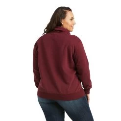 Ariat REAL Logo High Neck Sweatshirt 13 Ariat REAL Logo High Neck Sweatshirt -Ariat S22 WMS WEST 10039840 back plus