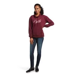 Ariat REAL Logo High Neck Sweatshirt 11 Ariat REAL Logo High Neck Sweatshirt -Ariat S22 WMS WEST 10039840 full