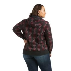 Ariat REAL Diamondback Printed Sweatshirt -Ariat S22 WMS WEST 10039842 back plus