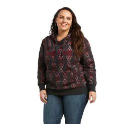 Ariat REAL Diamondback Printed Sweatshirt -Ariat S22 WMS WEST 10039842 front plus
