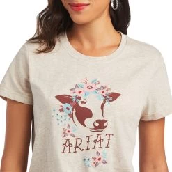Ariat REAL Moo Tee -Ariat S22 WMS WEST 10040627 detail01