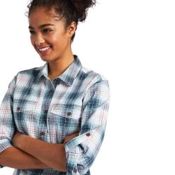 Ariat Rebar Made Tough Durastretch Work Shirt 12 Ariat Rebar Made Tough Durastretch Work Shirt -Ariat S22 WMS WORK 10039479 detail01