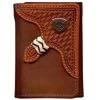Tri-Fold Wallet - Basket Weave Overlay