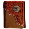 Tri-Fold Wallet - Tooled Overlay 1 Tri-Fold Wallet - Tooled Overlay -Ariat WLT3112A